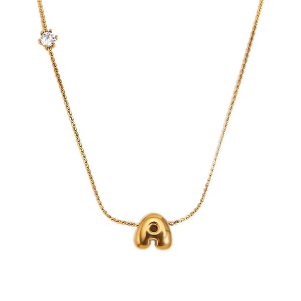 Bubble Initial Necklace