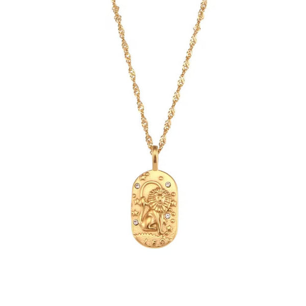 Engraved Leo Necklace