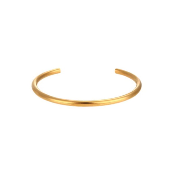 Gold Polished Open Bangle Bracelet