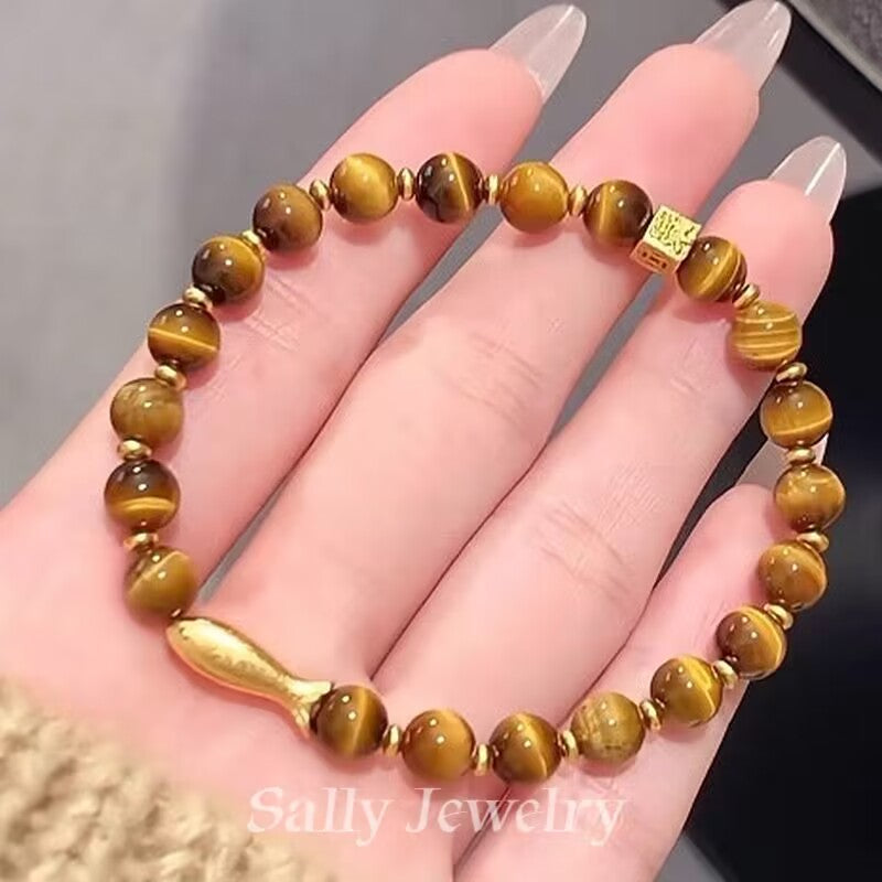 Goldfish Tiger Eye Stone Bracelet