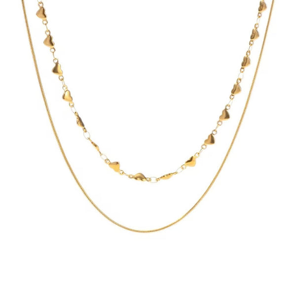 Heart Chain Stacking Necklace