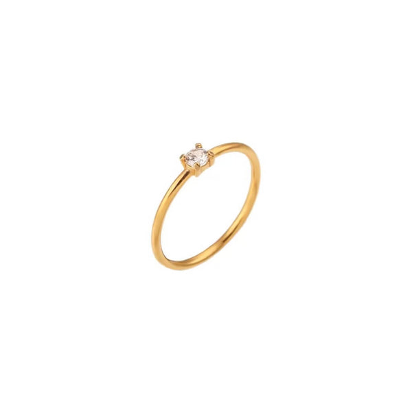 Thin Birthstone Ring
