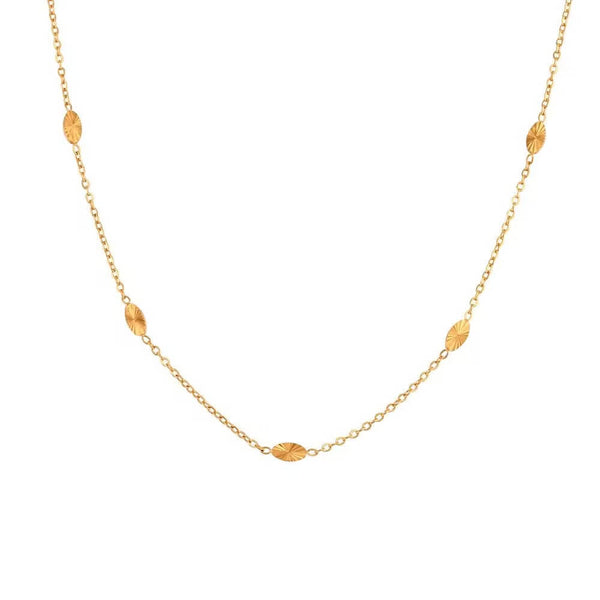 Laser Oval Necklace
