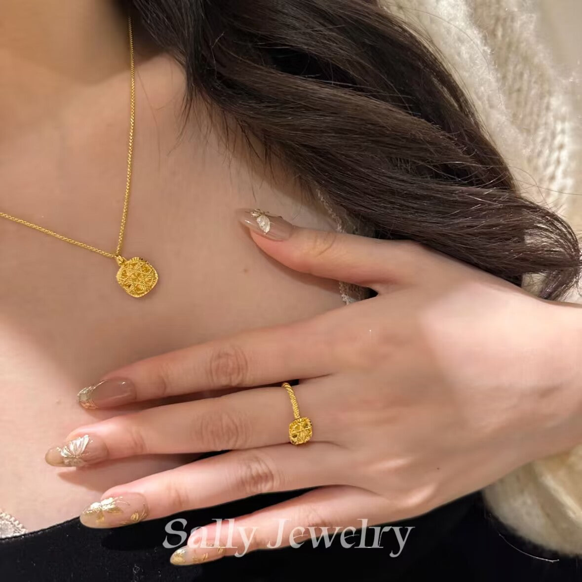 Laser Sugar Cube Jewelry Set