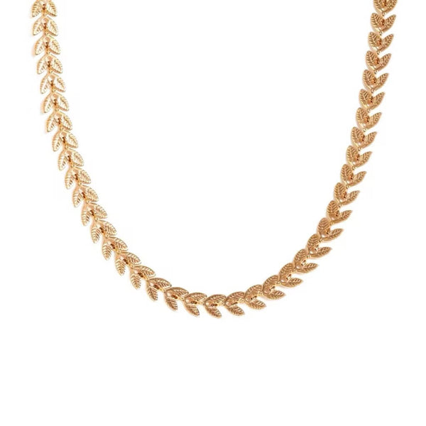 Leaf Fishtail Chain Necklace