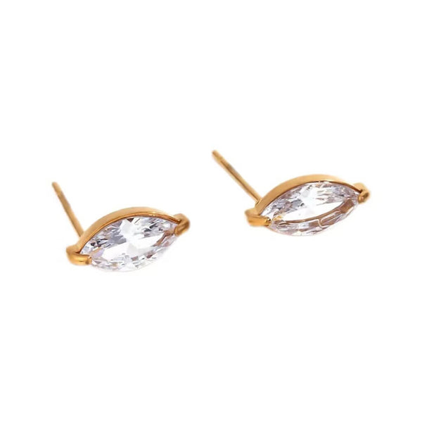 Mini Marquise Diamond Stud Earrings