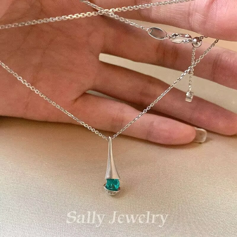 Paraiba Water Drop Necklace