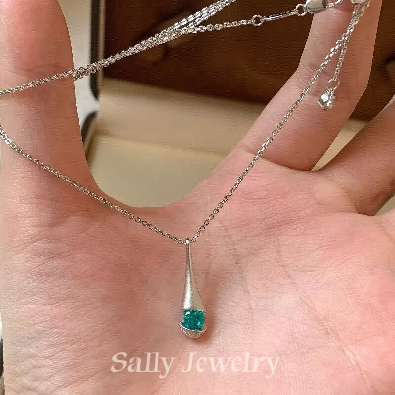 Paraiba Water Drop Necklace