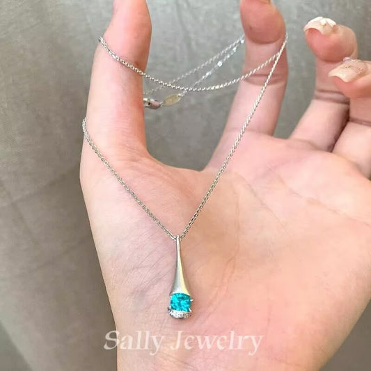 Paraiba Water Drop Necklace