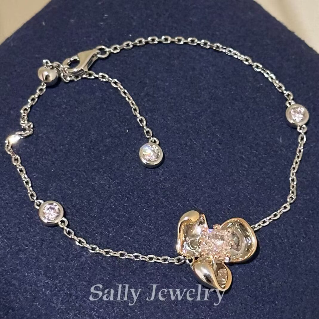 Pink Lily of the Valley Jewelry Set