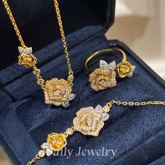 Twin Roses Luxury Jewelry Set